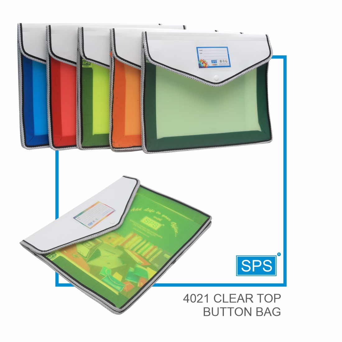 BUTTON BAG - CLEAR TOP